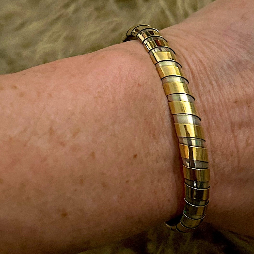 CARTIER VINTAGE & VERY RARE TUBOGAS 18K YELLOW GOLD & Sterling Cuff.  30 Grams - Picture 7 of 12